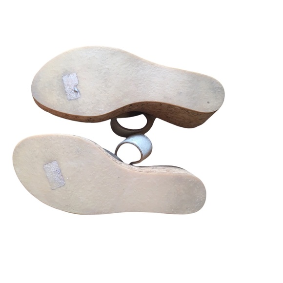 K Jacques St. Tropez Dorit Sandals Wedge Heel in a Neutral Metallic champagne - Picture 16 of 16